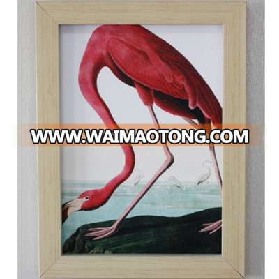 Modern abstract animal painting framed canvas wall art, custom wood framewall printing