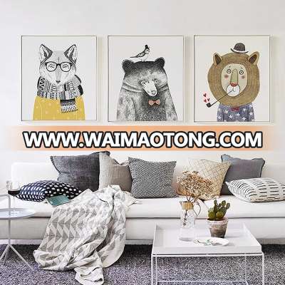 Home Decoration Kids Canvas Wall Art Cute Animals Poster Print Painting