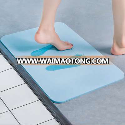 Hot sale new style super quick dry water absorption anti slip diatomite bath mat