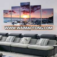 5 Panel seascape canvas print wall art for home decoration